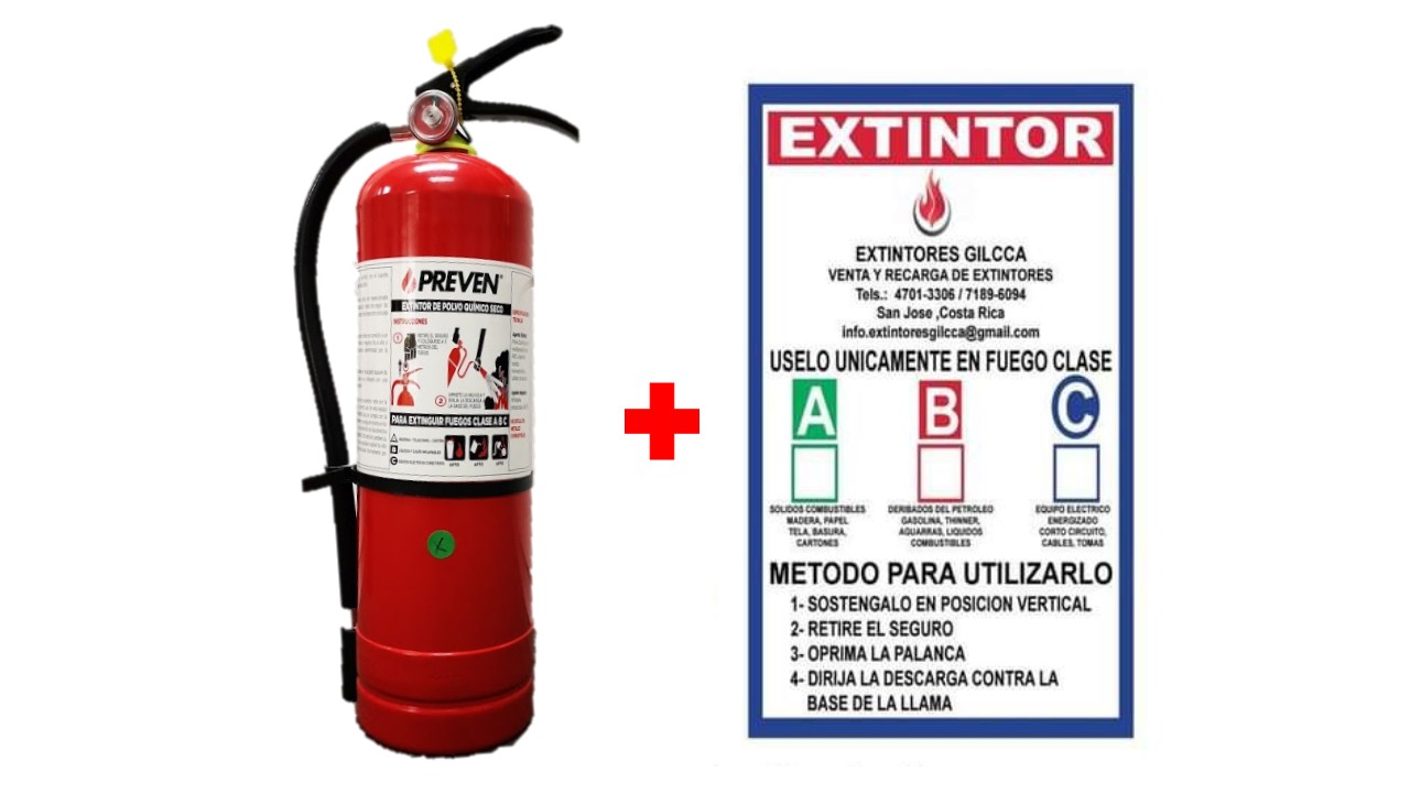 Combo Extintor PQ 10 libras