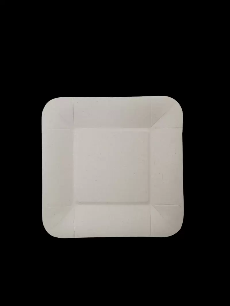 Plato cuadrado Gold 15cm