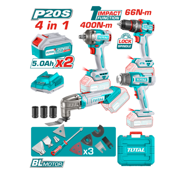 HE/COMBO PISTOLA IMPACTO + TALADRO TOTAL 20V