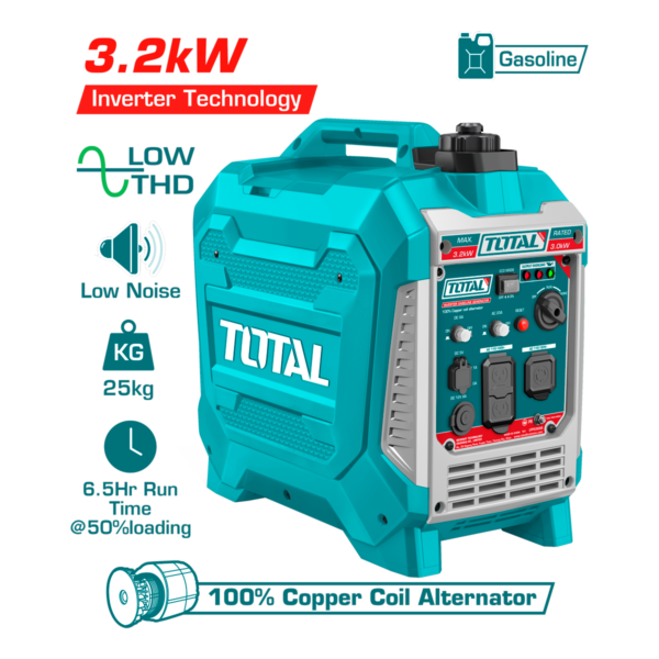 PLANTA ELÉCTRICA TOTAL GASOLINA INVERTER 3.2KW