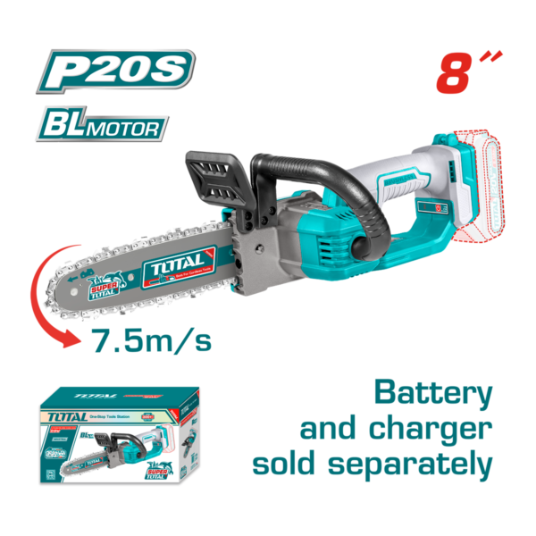 HE/MOTOSIERRA TOTAL 20V BL 8″ S/BAT
