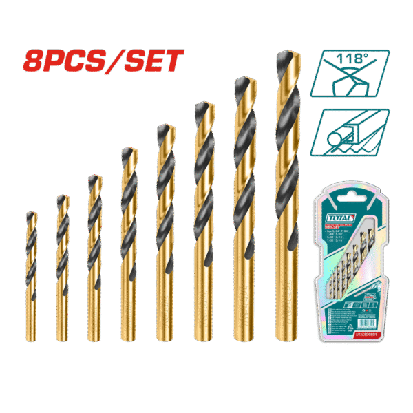 JUEGO BROCAS TOTAL HSS 8PCS