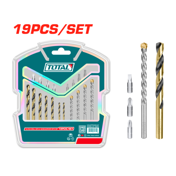 JUEGO BROCAS Y PUNTAS MIXTAS TOTAL 19PCS