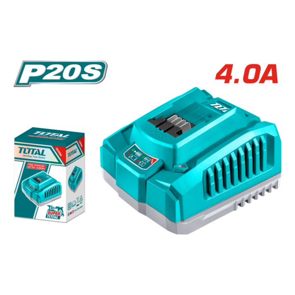 CARGADOR BATERÍA LITIO TOTAL 20V 4A
