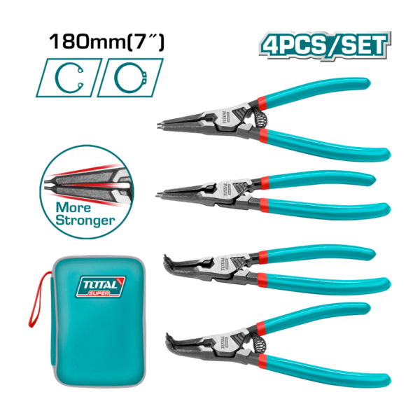 JUEGO ALICATES P/ SEGUROS TOTAL 4PCS