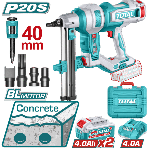 CLAVADORA TOTAL 20V CONCRETO 19-38MM