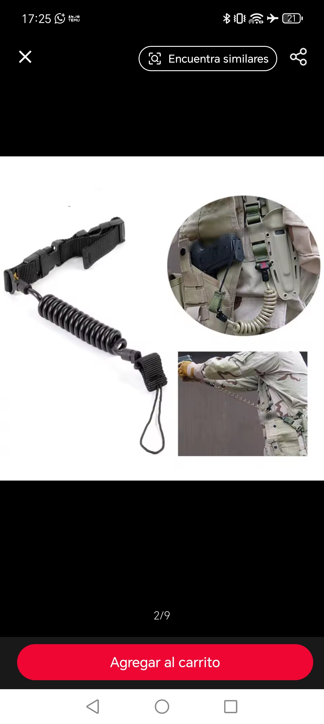 Extensor o resorte de seguridad