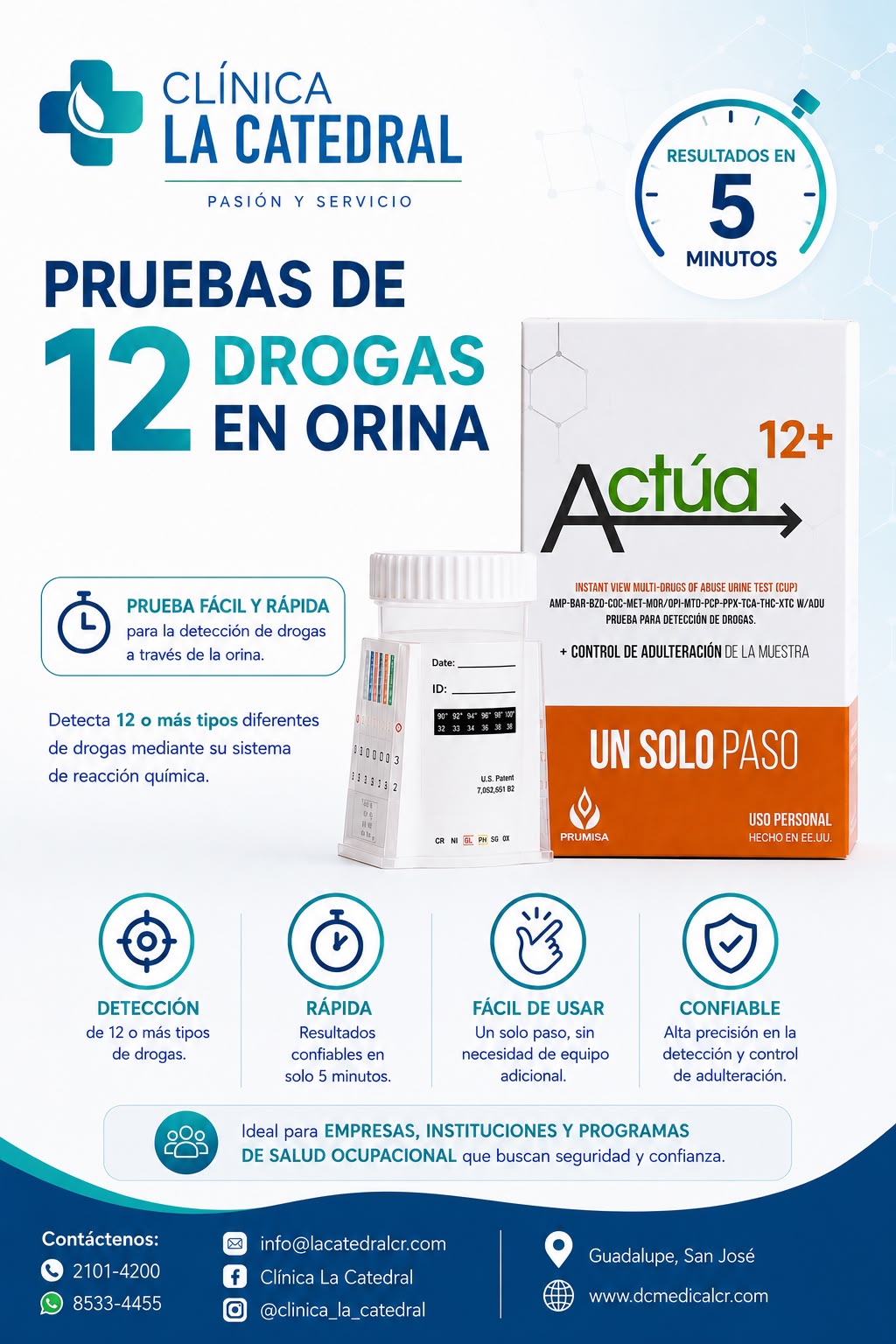 Prueba de 12 Drogas en Orina (ACTUA 12)