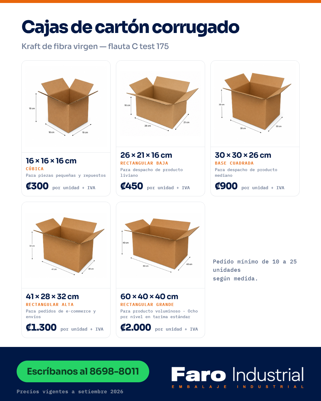 Cajas de Cartón Corrugado RSC · medida según requerimiento. - imagen 4