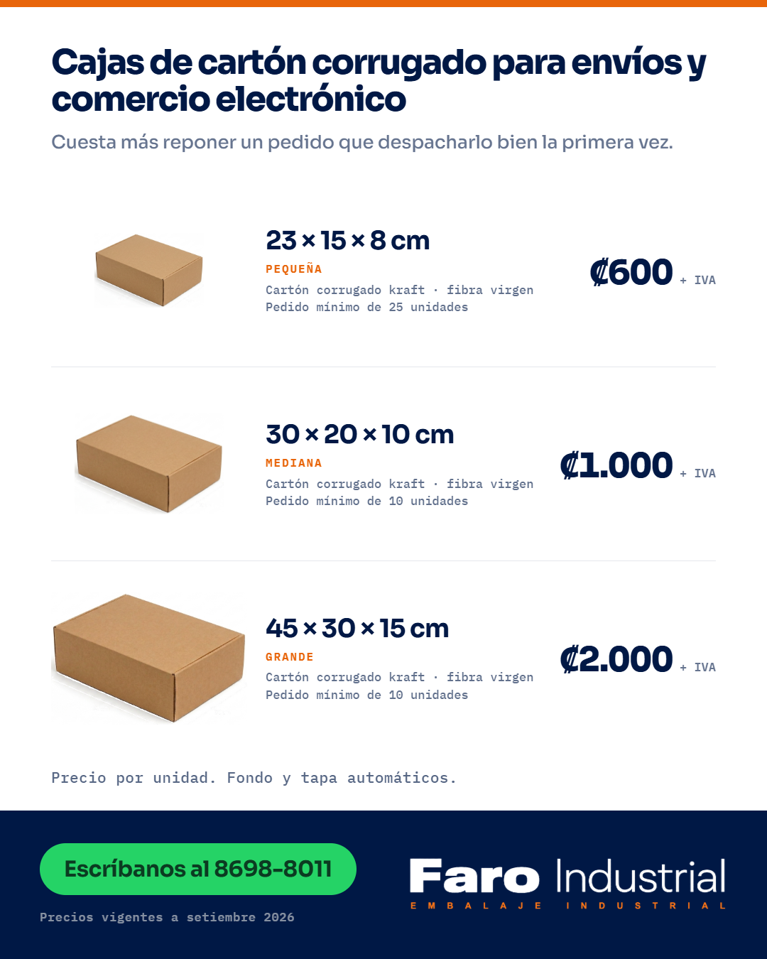 Cajas de Cartón Corrugado RSC · medida según requerimiento. - imagen 5
