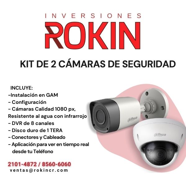 KIT DE 2 CAMARAS DE SEGURIDAD 